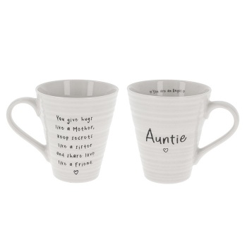 Auntie You Are An Angel Ribbed Gift Mug