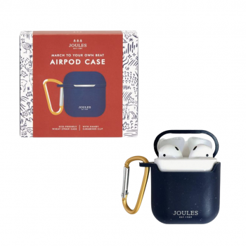 Joules Eco Friendly Wheat Straw Air Pod Case & Carabiner Clip