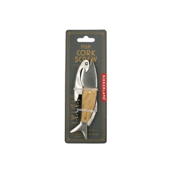 Kikkerland 3 in 1 Stainless Steel Fish Shaped Tool