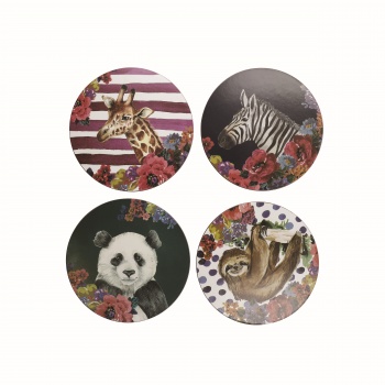 Mikasa Jungle Animal Design Set of Four Coasters
