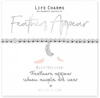 Life Charms Feathers Appear Gift Boxed Bracelet