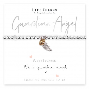 Life Charms Guardian Angel Wing Gift Boxed Bracelet
