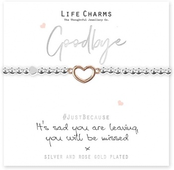 Life Charms Goodbye It's Sad You Are Leaving Gift Boxed Bracelet
