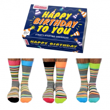 United Oddsocks Men's Happy Birthday To You Gift Box