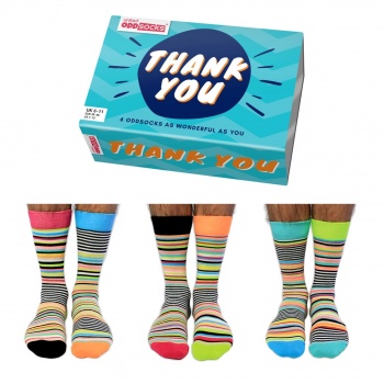 United Oddsocks Men's Thank You Gift Box of Socks