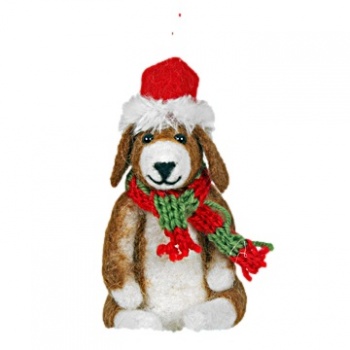 Originals Felt Santa Dog Christmas Tree Decoration