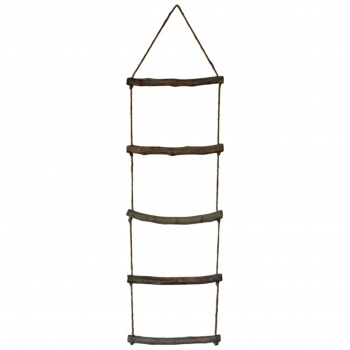 Originals Rustic Wooden Rope Ladder Hanging Towel Rail