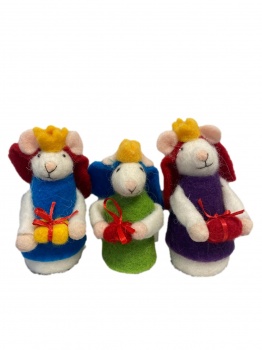 Originals Felt Mice Set Of Three Wise Men Christmas Decorations