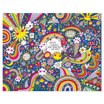 Grembiule Double-face Rachel Ellen Designs - Arcobaleno, Impermeabile, Per Bambine 2-4 Anni, 36x47cm