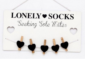 Sil Lonely Socks Plaque with Pegs