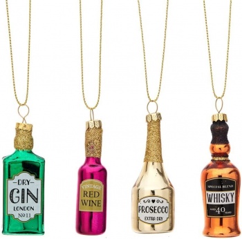 Sass & Belle Alcohol Bottle Themed Christmas Tree Decorations