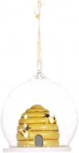 Sass & Belle Glass Dome Beehive Christmas Tree Decoration