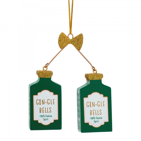 Sass & Belle Gin-gle Bells Festive Novelty Christmas Decoration