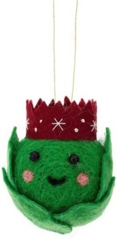 Sass & Belle Felt Brussels Sprout Christmas Tree Decoration