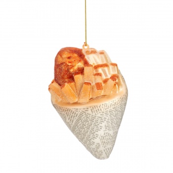 Sass & Belle Fish and Chips Shaped Christmas Tree Bauble