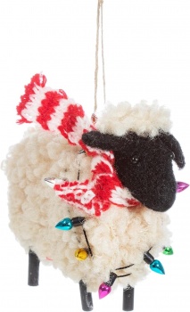 Sass & Belle Sheep with Fairy Lights Christmas Decoration