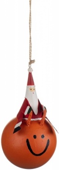 Shoeless Joe Santa on a Space Hopper Christmas Tree Decoration