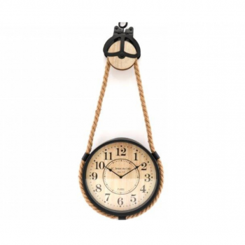 Sifcon Rustic Hanging Rope Wall Clock