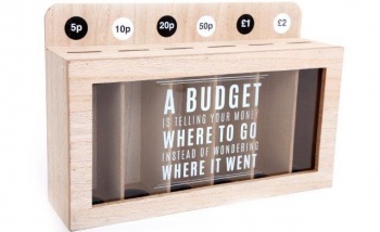 Sifcon Wooden Money Saving Box with Coin Slots