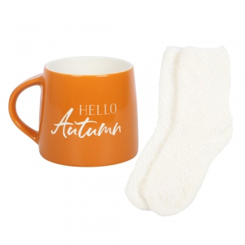 Something Different Hello Autumn Mug and Socks Gift Set