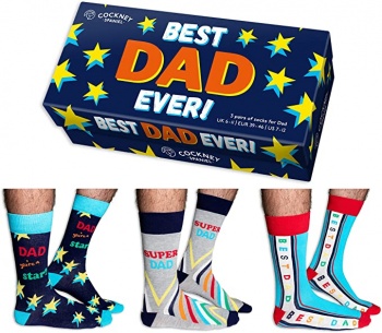 Cockney Spaniel Best Dad Ever Box Set of Socks