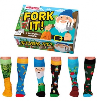United Oddsocks Fork It Gardening Themed Mens Socks