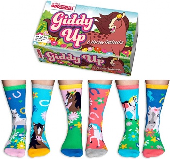 United Oddsocks Giddy Up Horse Themed Children's Socks