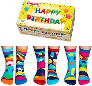 United Oddsocks Children's Happy Birthday Box Set of Socks