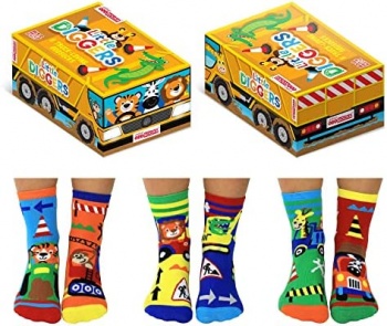 United Oddsocks Little Diggers Children's Socks - Size 9-12