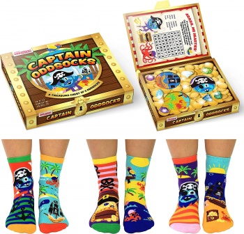 United Oddsocks Captain Oddsocks Treasure Chest Children's Socks - Size 9 - 12