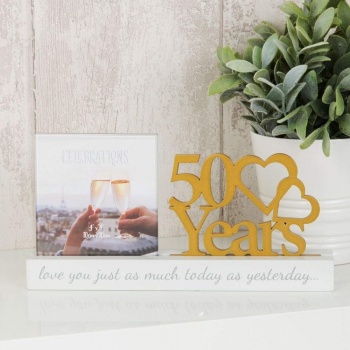Celebrating 50 Years of Love Anniversary Photo Frame