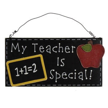 My Teacher Is Special Chalkboard Plaque | Widdop Gifts