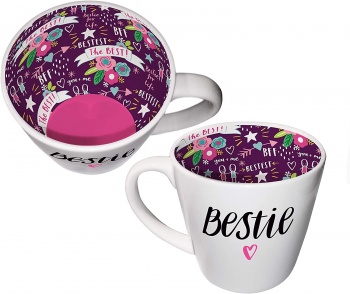 WPL Gifts Bestie Novelty Floral Mug and Gift Box