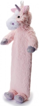 Warmies 3D Fluffy Pink Unicorn Long Water Bottle