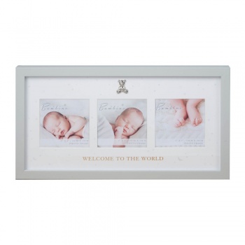 Widdop Welcome To The World Silver Teddy Baby Photo Frame