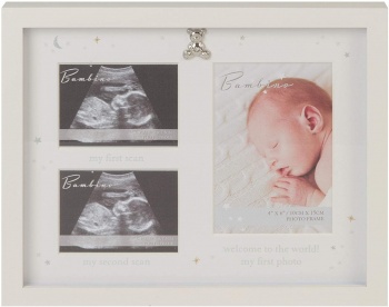 Bambino Silver Teddy Baby Scan and First Photo Frame
