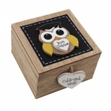 Best Teacher Owl Wooden Trinket Box