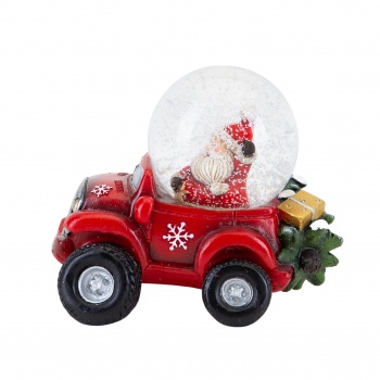 Widdop Santa In A Car Snow Globe Christmas Decoration