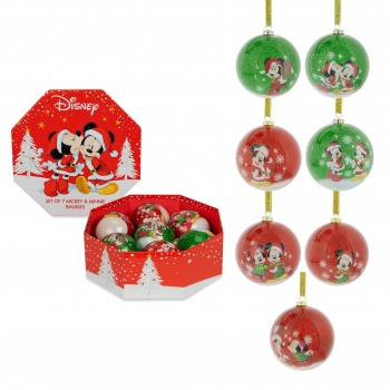 Widdop Mickey and Minnie Christmas Tree Baubles