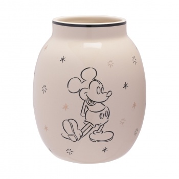 Disney Mickey Mouse Ceramic Vase With Gold Accents