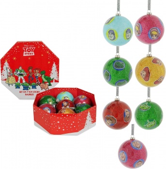 Widdop Disney Toy Story Set of 7 Christmas Boxed Baubles