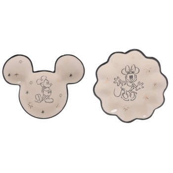 Disney Mickey And Minnie Mouse Set of 2 Trinket Dishes