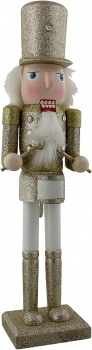 Widdop Traditional Gold and White Nutcracker Christmas Decoration