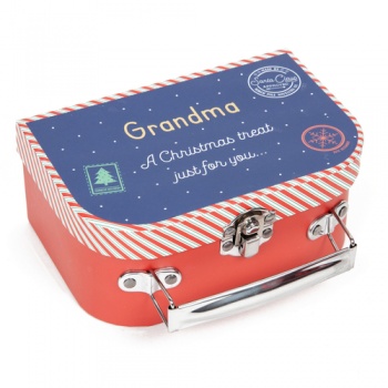 Widdop Gifts Grandma Festive Suitcase Christmas Gift Box