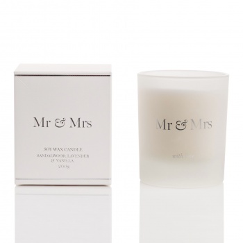 Widdop Amore Mr and Mrs Wedding Boxed Candle