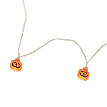 Hocus Pocus Novelties LED Orange Pumpkin Halloween Light Up Garland