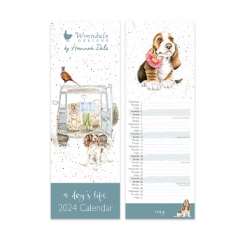 Wrendale Designs A Dog's Life 2024 Slim Line Calendar