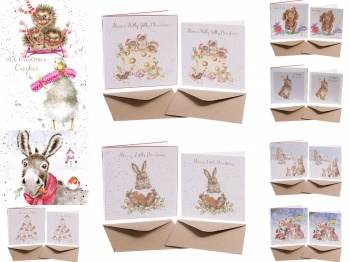 Wrendale Designs Luxury Gold Foiled Christmas Cards - Choice of Design