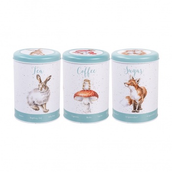 Wrendale Designs The Country Set Tea, Coffee and Sugar Canisters