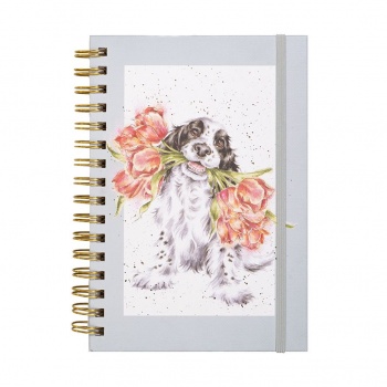Wrendale Designs Dog with Flowers Ring Bound Notebook